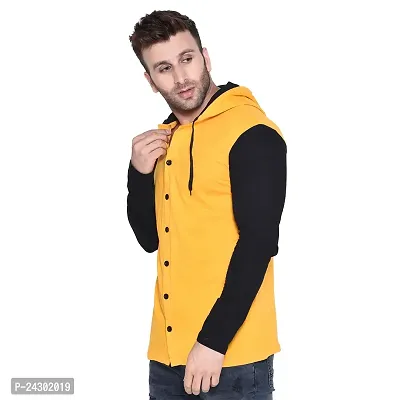 Stylish Multicoloured Cotton Blend Solid Long Sleeves Hoodies For Men-thumb2