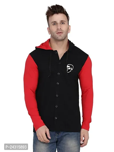 Trendy Multicoloured Cotton Blend Solid Hoodies For Men-thumb0