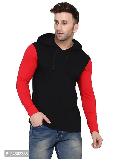 Stylish Multicoloured Cotton Blend Solid Long Sleeves Hoodies For Men-thumb0