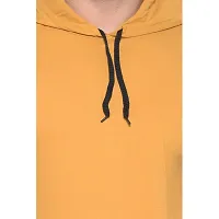 Stylish Golden Cotton Blend Solid Sleeveless Hoodies For Men-thumb3