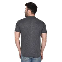 Stylish Grey Cotton Blend Short Sleeves Regular Fit Casual Shirt For Men-thumb1