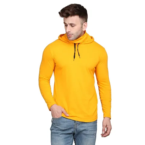 Stylish And Comfortable Solid Long Sleeves Hoodies For Men