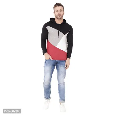 Stylish Multicoloured Cotton Blend Solid Long Sleeves Hoodies For Men-thumb4