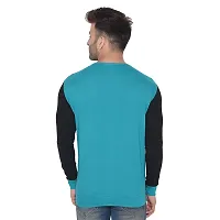 Stylish Multicoloured Cotton Blend Long Sleeves Solid T-Shirt For Men-thumb1