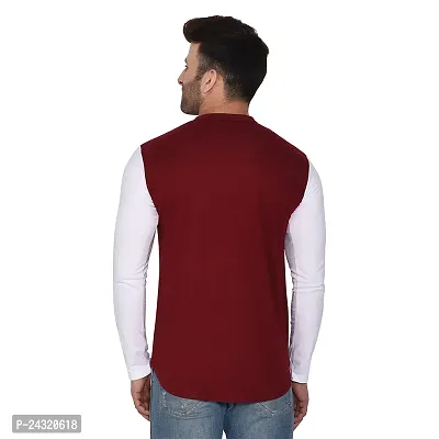 Stylish Maroon Cotton Blend Long Sleeves Regular Fit Casual Shirt For Men-thumb2