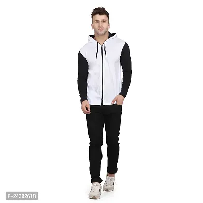 Stylish Multicoloured Cotton Blend Solid Long Sleeves Hoodies For Men-thumb4