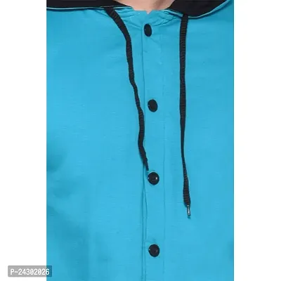 Stylish Multicoloured Cotton Blend Solid Long Sleeves Hoodies For Men-thumb5