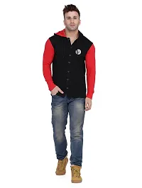 Trendy Multicoloured Cotton Blend Solid Hoodies For Men-thumb3