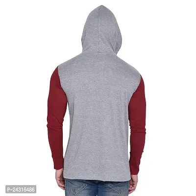 Trendy Multicoloured Cotton Blend Solid Hoodies For Men-thumb2