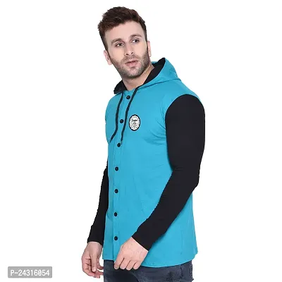 Trendy Multicoloured Cotton Blend Solid Hoodies For Men-thumb3