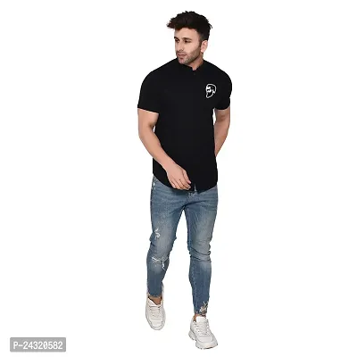 Stylish Black Cotton Blend Short Sleeves Regular Fit Casual Shirt For Men-thumb4