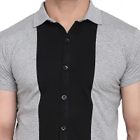 Stylish Multicoloured Cotton Blend Short Sleeves Regular Fit Casual Shirt For Men-thumb4