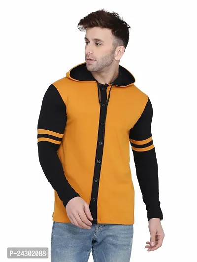 Stylish Multicoloured Cotton Blend Solid Long Sleeves Hoodies For Men-thumb0