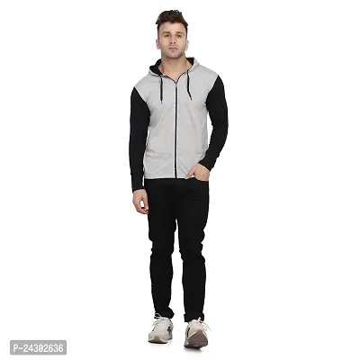 Stylish Multicoloured Cotton Blend Solid Long Sleeves Hoodies For Men-thumb4