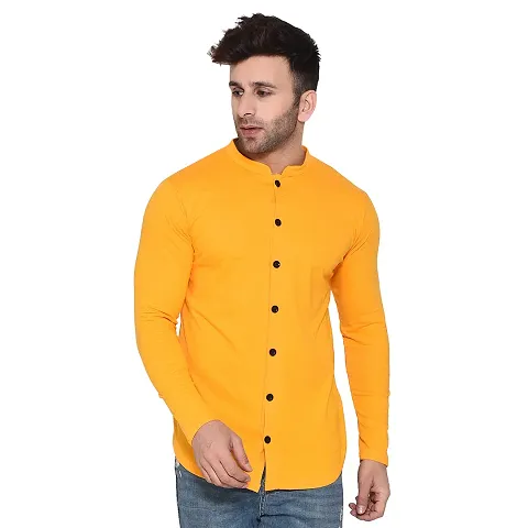 Stylish Blend Long Sleeves Regular Fit Casual Shirt For Men