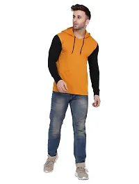 Stylish Multicoloured Cotton Blend Solid Long Sleeves Hoodies For Men-thumb3