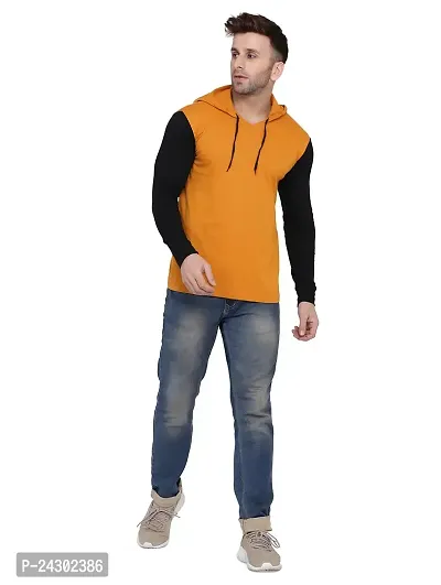 Stylish Multicoloured Cotton Blend Solid Long Sleeves Hoodies For Men-thumb4