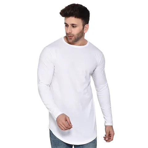 Men's Solid Cotton Round Neck T Shirt