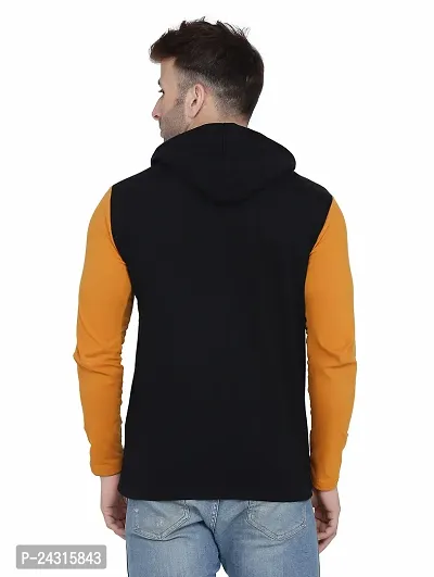 Trendy Multicoloured Cotton Blend Solid Hoodies For Men-thumb2