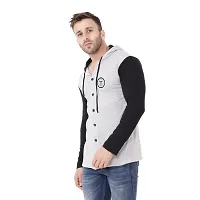 Trendy Multicoloured Cotton Blend Solid Hoodies For Men-thumb2