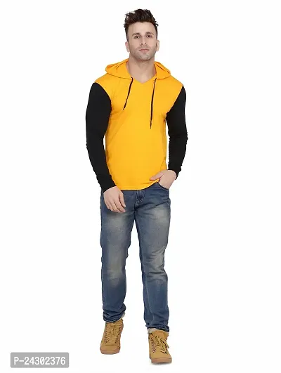 Stylish Multicoloured Cotton Blend Solid Long Sleeves Hoodies For Men-thumb4