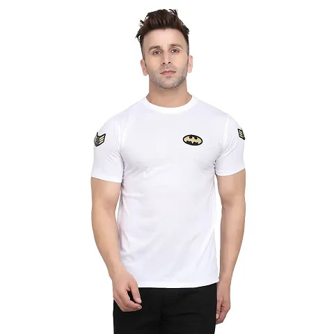 Trendy Cotton Blend Short Sleeves Solid T-Shirt For Men