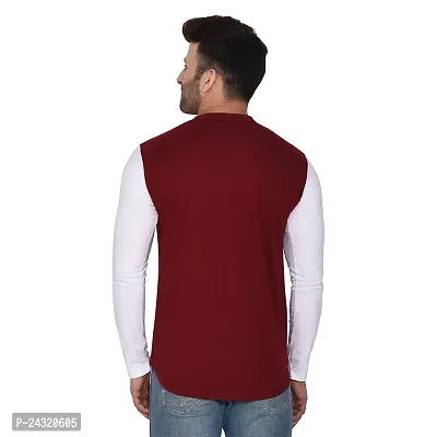 Stylish Maroon Cotton Blend Long Sleeves Regular Fit Casual Shirt For Men-thumb2