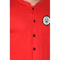 Stylish Red Cotton Blend Long Sleeves Regular Fit Casual Shirt For Men-thumb4