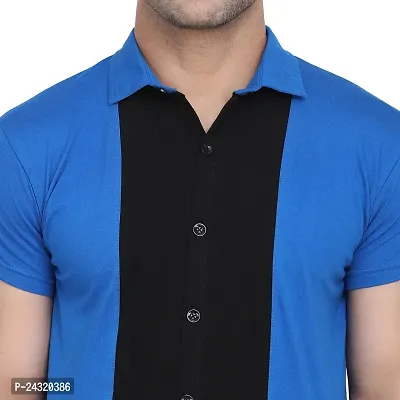 Stylish Multicoloured Cotton Blend Short Sleeves Regular Fit Casual Shirt For Men-thumb5