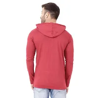 Trendy Maroon Cotton Blend Solid Hoodies For Men-thumb1