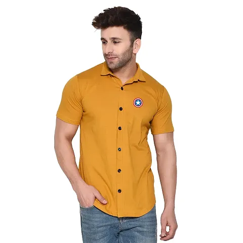 Stylish Blend Short Sleeves Shirt For Men