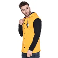 Trendy Multicoloured Cotton Blend Solid Hoodies For Men-thumb2