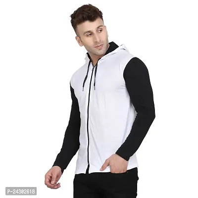 Stylish Multicoloured Cotton Blend Solid Long Sleeves Hoodies For Men-thumb3