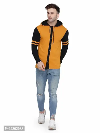 Stylish Multicoloured Cotton Blend Solid Long Sleeves Hoodies For Men-thumb4