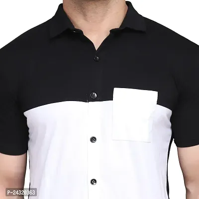 Stylish Multicoloured Cotton Blend Short Sleeves Regular Fit Casual Shirt For Men-thumb5