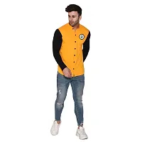 Stylish Yellow Cotton Blend Long Sleeves Regular Fit Casual Shirt For Men-thumb3