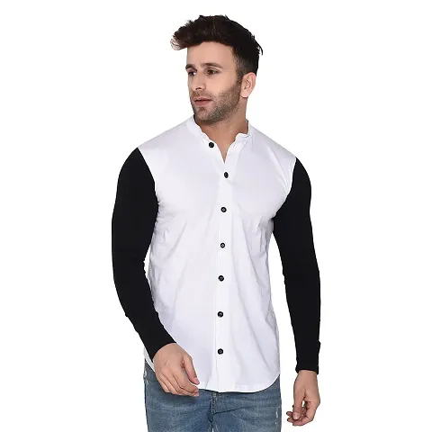 Stylish Cotton Blend Long Sleeves Regular Fit Casual Shirt For Men