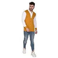 Stylish Mustard Cotton Blend Long Sleeves Regular Fit Casual Shirt For Men-thumb4