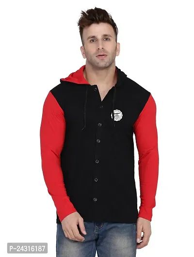 Trendy Multicoloured Cotton Blend Solid Hoodies For Men