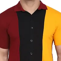 Stylish Multicoloured Cotton Blend Short Sleeves Regular Fit Casual Shirt For Men-thumb4