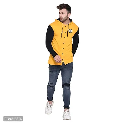 Trendy Multicoloured Cotton Blend Solid Hoodies For Men-thumb4