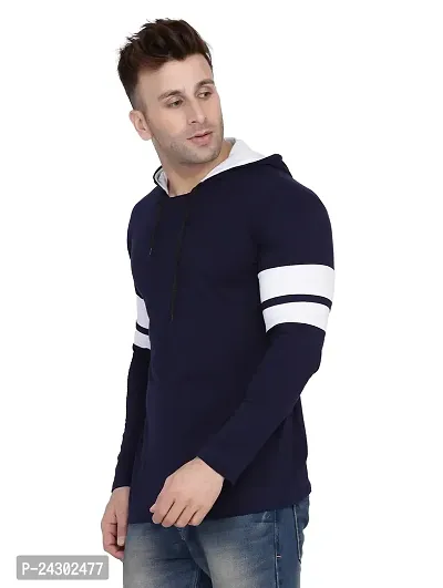 Stylish Multicoloured Cotton Blend Solid Long Sleeves Hoodies For Men-thumb3