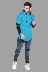 Stylish Multicoloured Cotton Blend Solid Long Sleeves Hoodies For Men-thumb3