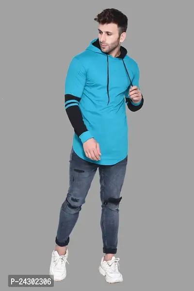 Stylish Multicoloured Cotton Blend Solid Long Sleeves Hoodies For Men-thumb4