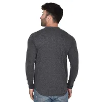 Stylish Grey Cotton Blend Long Sleeves Regular Fit Casual Shirt For Men-thumb1