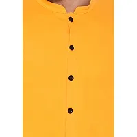 Stylish Yellow Cotton Blend Long Sleeves Regular Fit Casual Shirt For Men-thumb3