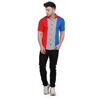 Stylish Multicoloured Cotton Blend Short Sleeves Regular Fit Casual Shirt For Men-thumb3