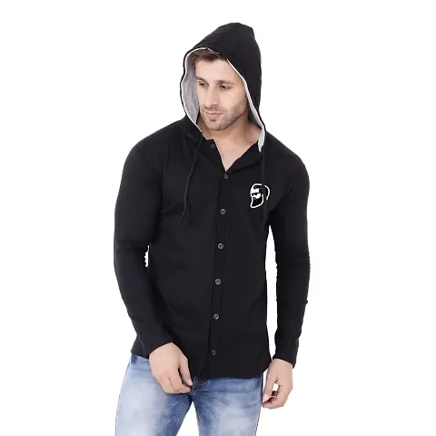 Trendy And Stylish Cotton Blend Solid Full Sleeve Hoodies For Men