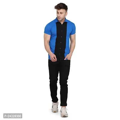 Stylish Multicoloured Cotton Blend Short Sleeves Regular Fit Casual Shirt For Men-thumb4