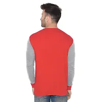 Stylish Multicoloured Cotton Blend Long Sleeves Solid T-Shirt For Men-thumb1